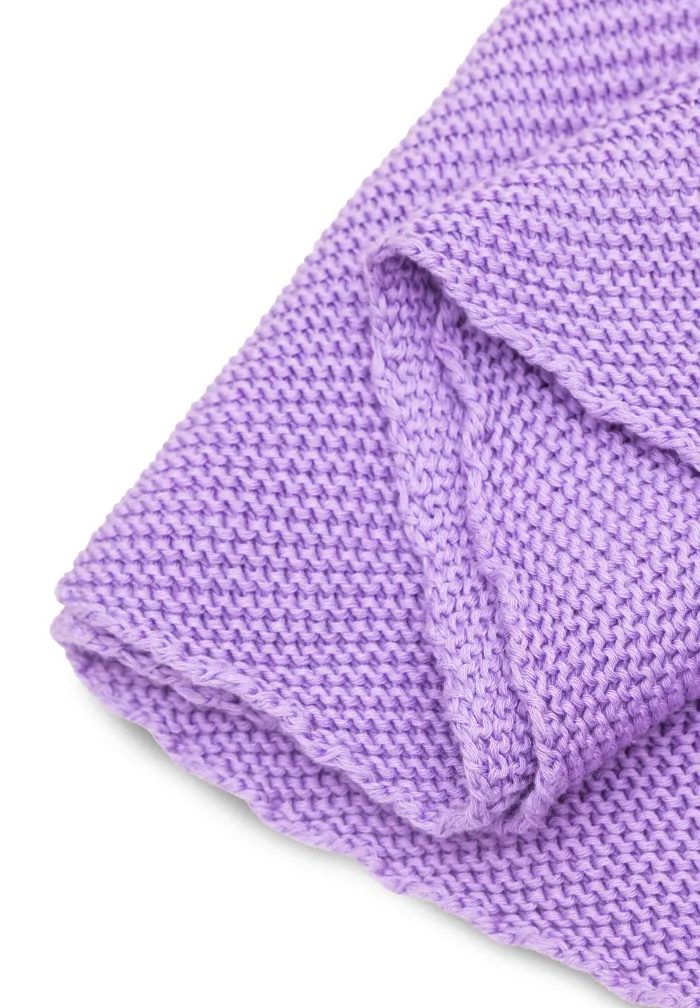 Lilac organic cotton jacquard shawl