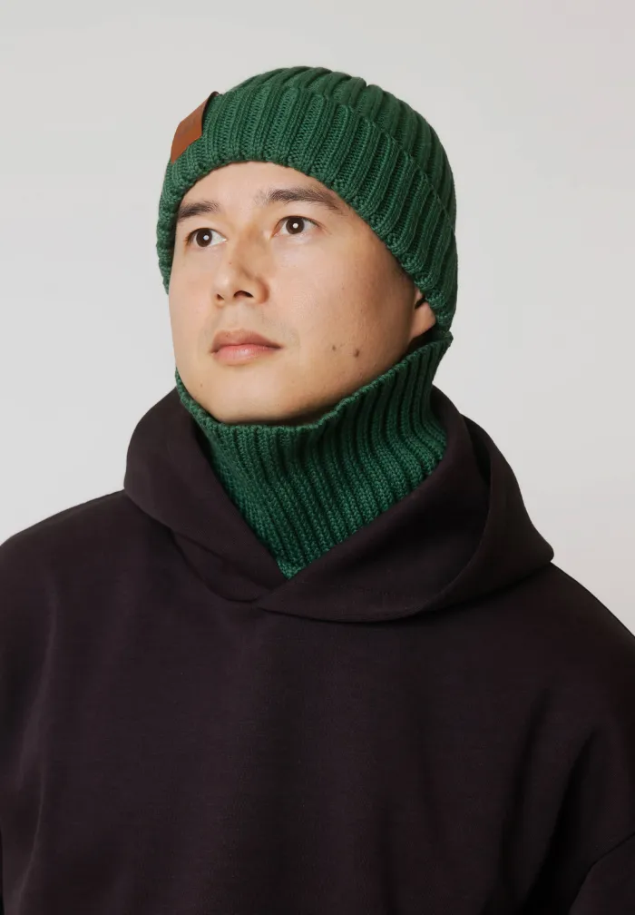 Sage green organic cotton alkatraz beanie