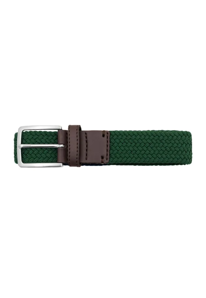 Recycled woven belt green