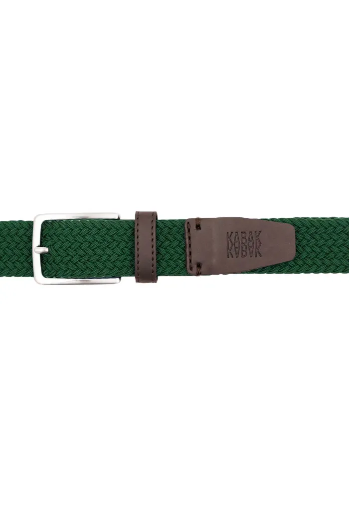 Recycled woven belt green