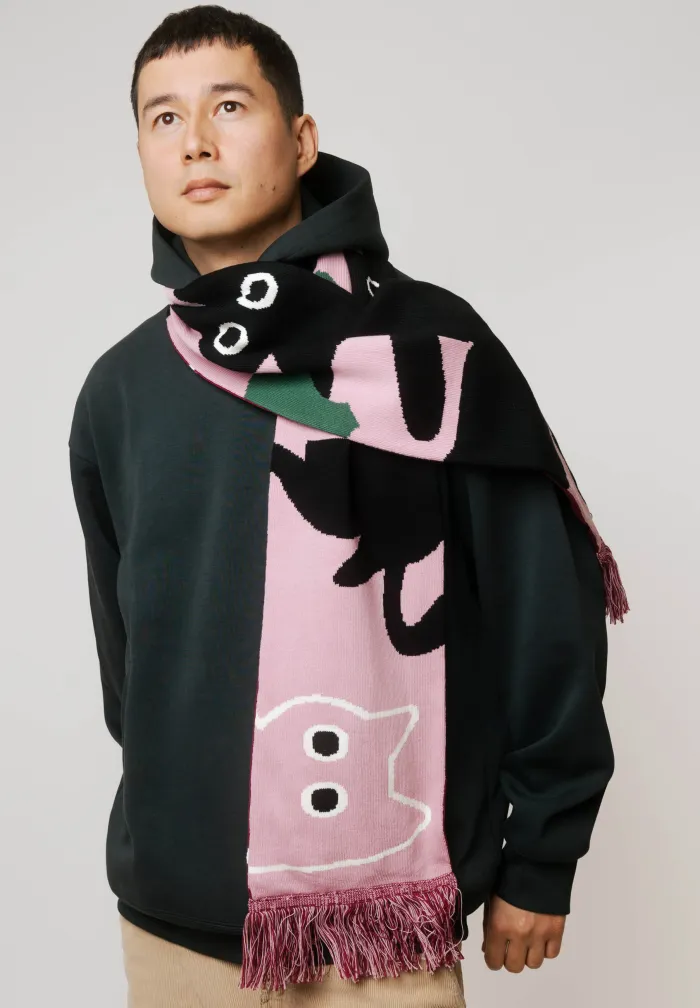 Organic cotton scarf Cat Mischief
