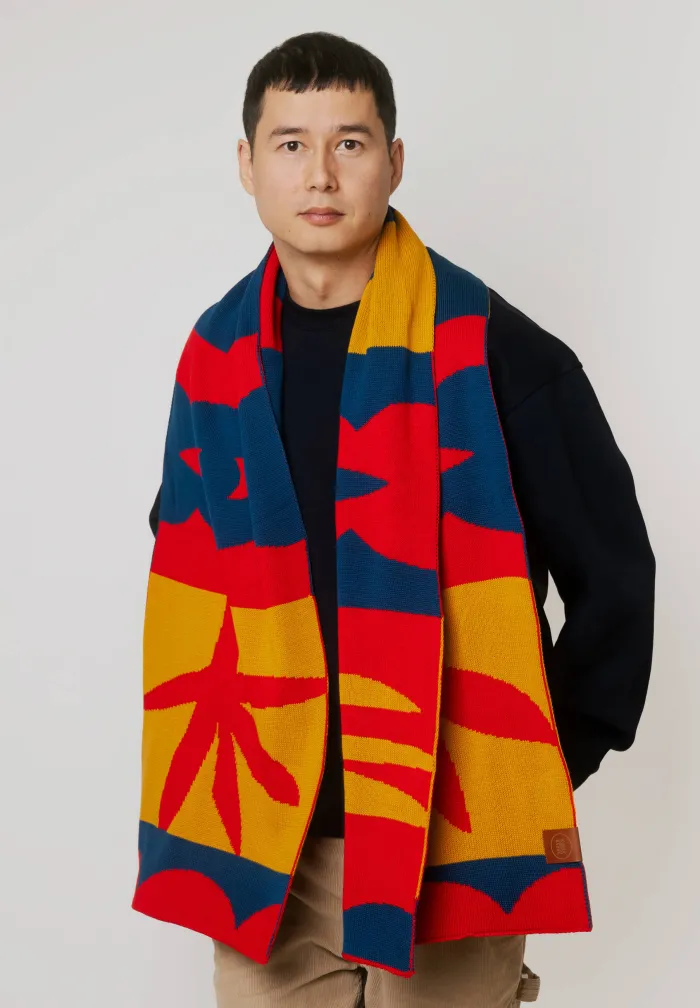 Organic Cotton Jacquard Scarf Stories from the Forest