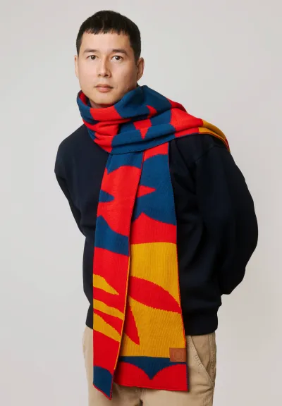 Organic Cotton Jacquard Scarf Stories from the Forest