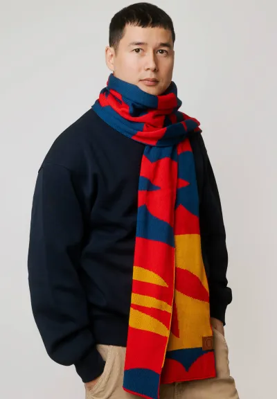 Organic Cotton Jacquard Scarf Stories from the Forest