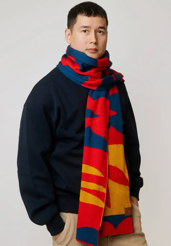 Organic Cotton Jacquard Scarf Stories from the Forest