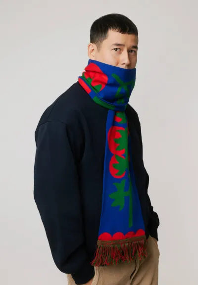 Organic cotton scarf Tomato