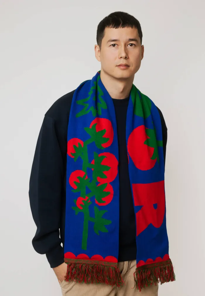 Organic cotton scarf Tomato