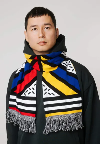 Organic cotton scarf Pop Art 2