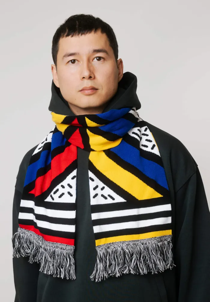 Szalik z bawełny organicznej Pop Art 2