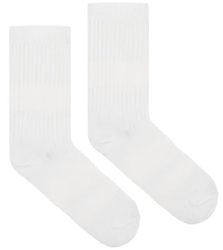 White socks made of organic cotton with wide stripes