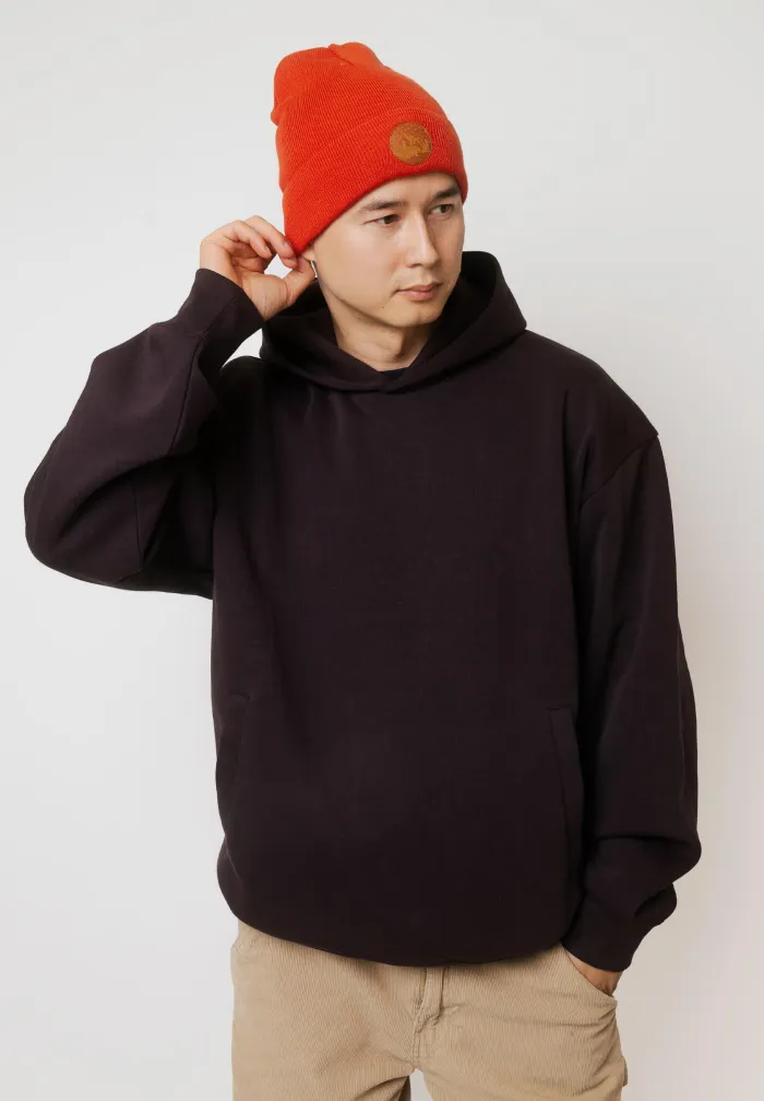Brick red organic cotton classic beanie