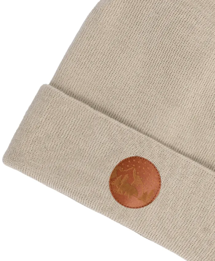 Czapka beanie z bawełny organicznej beżowa