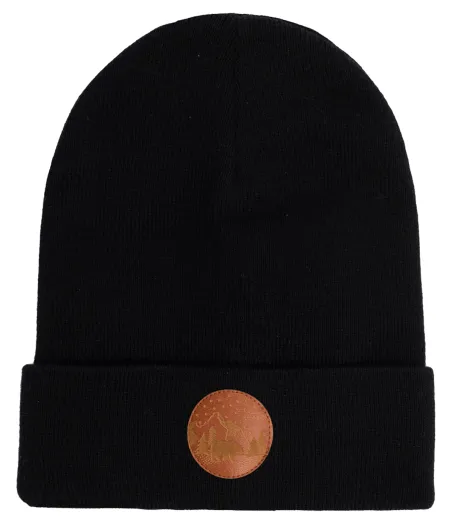 Black organic cotton classic beanie