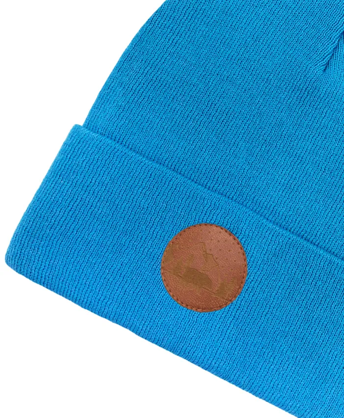 Blue organic cotton classic beanie