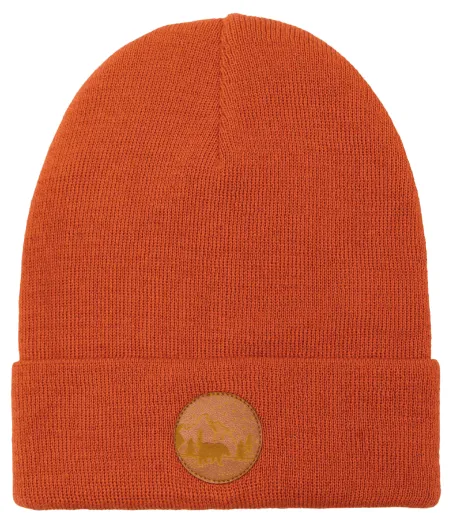 Czapka beanie z bawełny organicznej ceglana