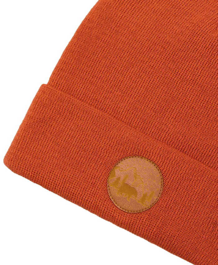 Brick red organic cotton classic beanie