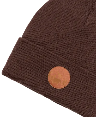 Czapka beanie z bawełny organicznej brązowa