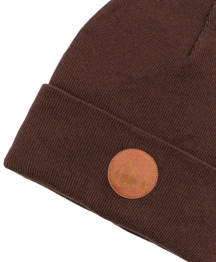 Czapka beanie z bawełny organicznej brązowa