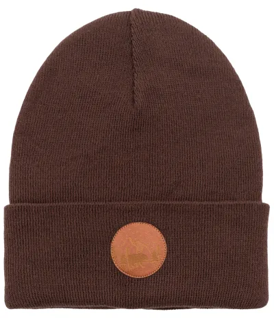 Czapka beanie z bawełny organicznej brązowa