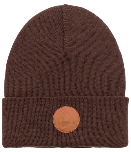 Brown organic cotton classic beanie