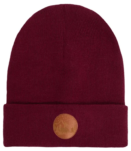 Czapka beanie z bawełny organicznej karminowa