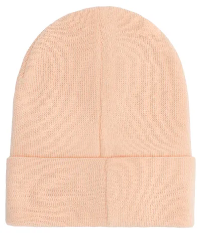 Czapka beanie z bawełny organicznej różany krem