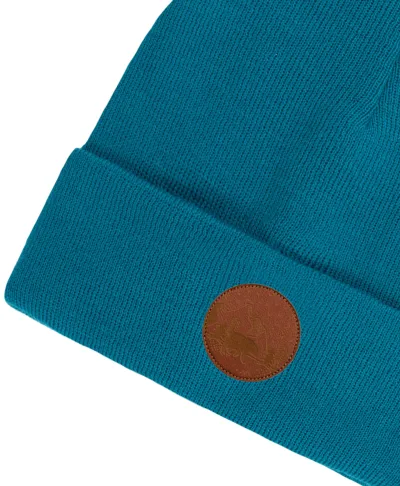 Czapka beanie z bawełny organicznej ciemny turkus