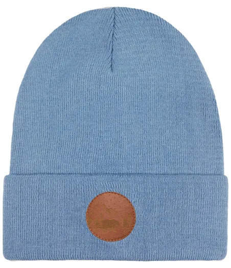 Blue-grey organic cotton classic beanie