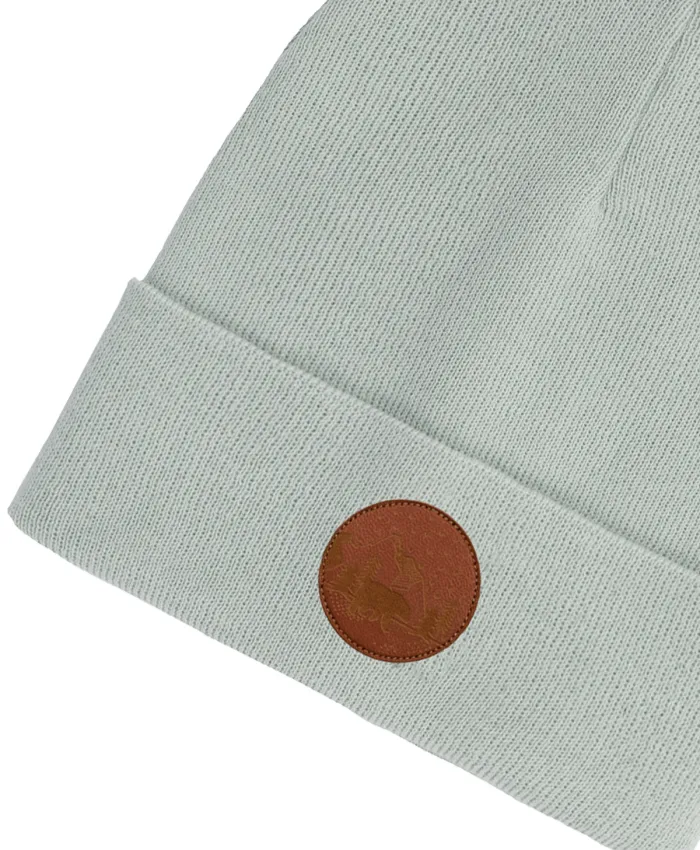 Czapka beanie z bawełny organicznej szara perłowa