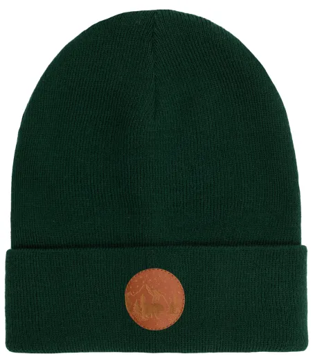 Bottle green organic cotton classic beanie