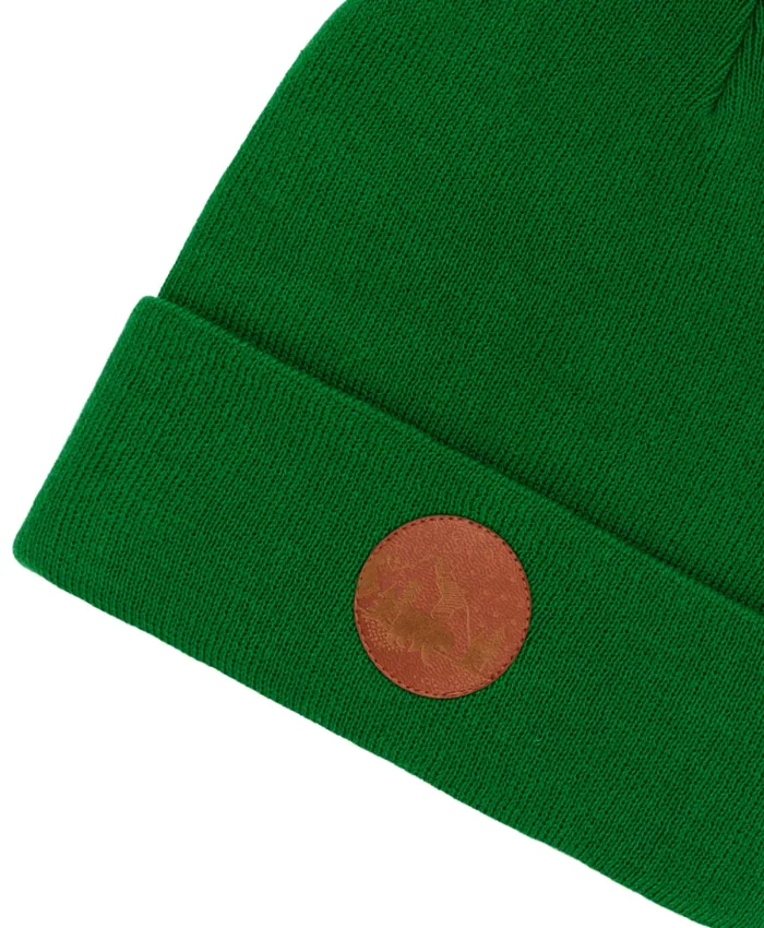 Czapka beanie z bawełny organicznej zielona