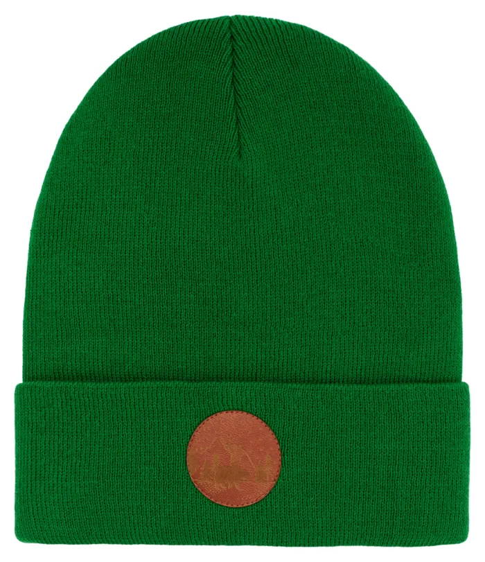 Green organic cotton classic beanie