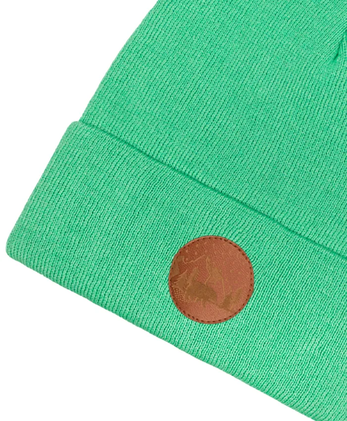 Czapka beanie z bawełny organicznej blada miętowa