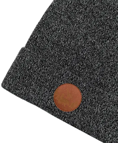 Black'n'white melange organic cotton classic beanie