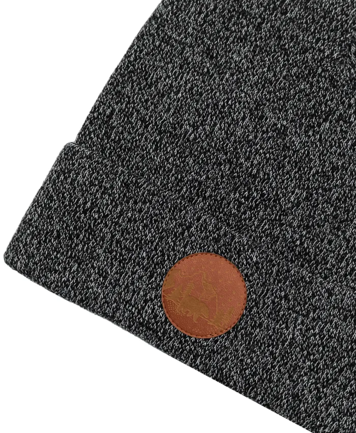 Black'n'white melange organic cotton classic beanie