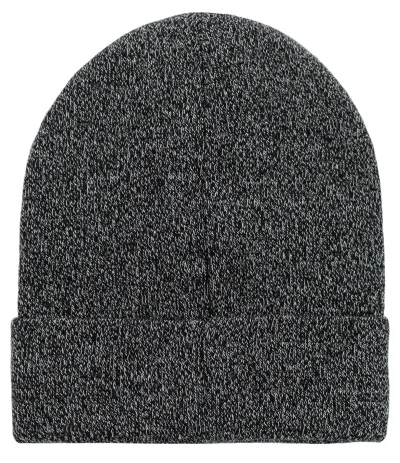 Black'n'white melange organic cotton classic beanie