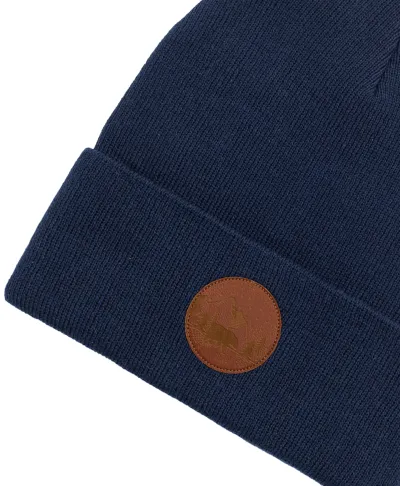 Navy blue organic cotton classic beanie