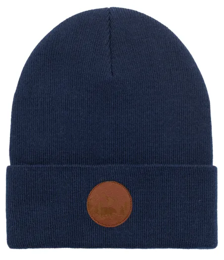 Navy blue organic cotton classic beanie