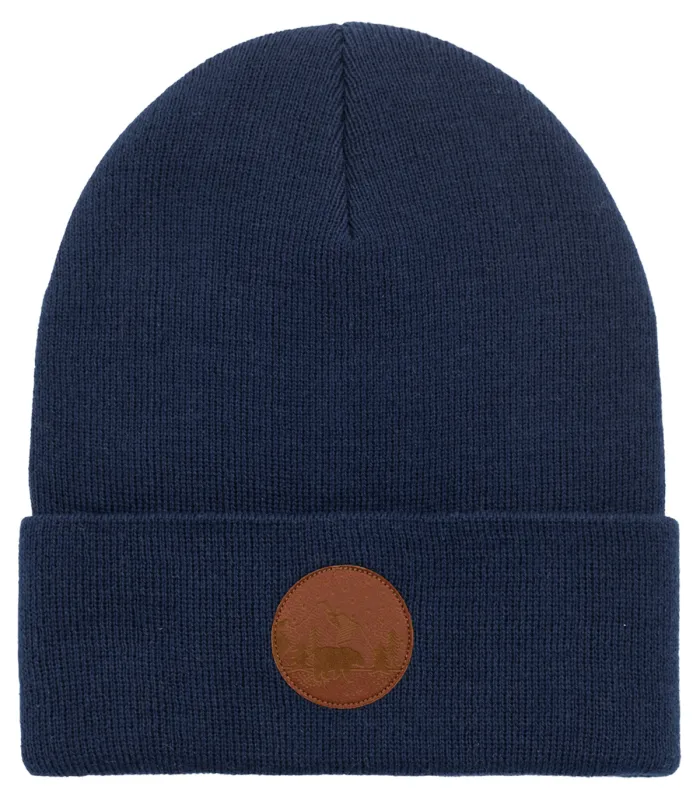 Navy blue organic cotton classic beanie