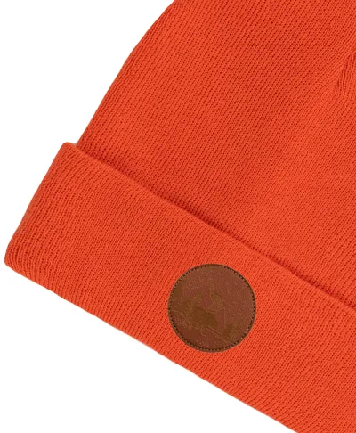 Orange organic cotton classic beanie