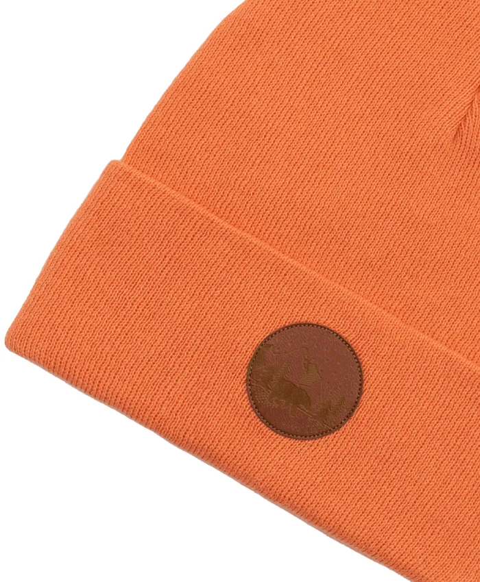 Czapka beanie z bawełny organicznej brzoskwiniowa