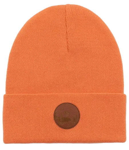 Czapka beanie z bawełny organicznej brzoskwiniowa