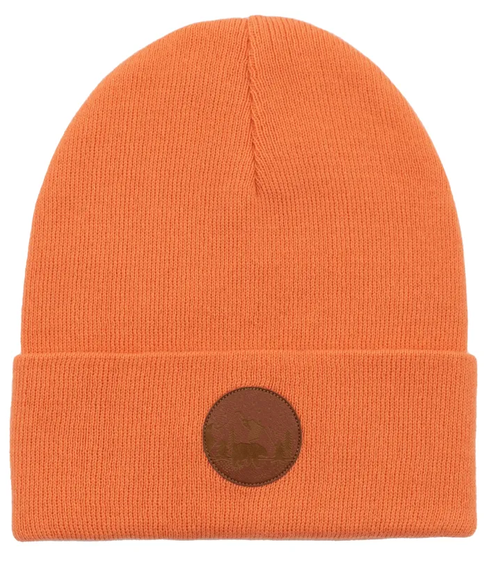 Czapka beanie z bawełny organicznej brzoskwiniowa