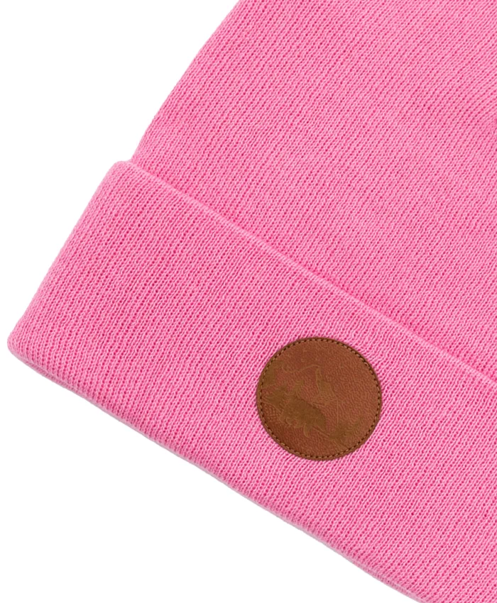 Czapka beanie z bawełny organicznej różowa lewkonia