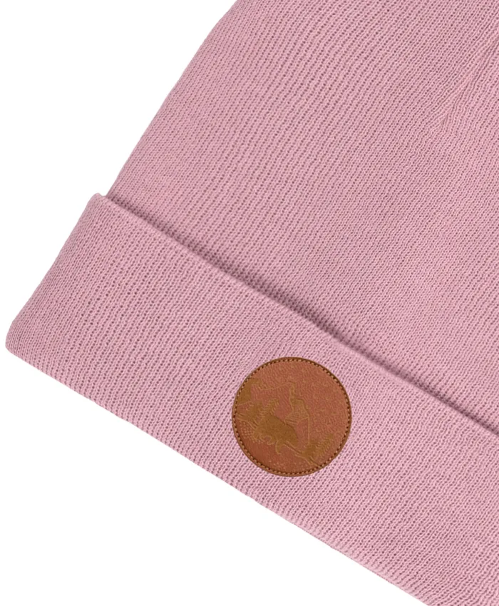 Powder pink organic cotton classic beanie