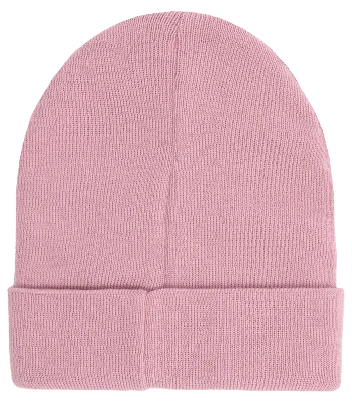 Czapka beanie z bawełny organicznej pudrowy róż