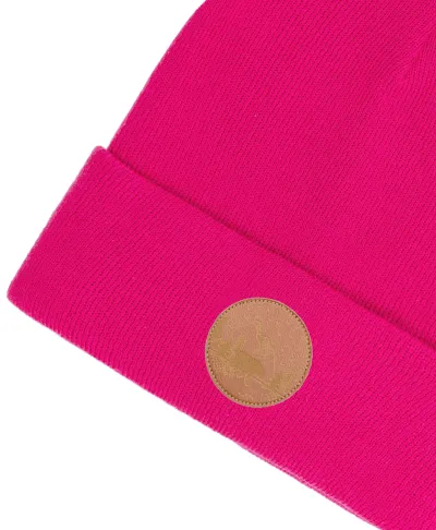 Czapka beanie z bawełny organicznej różowa