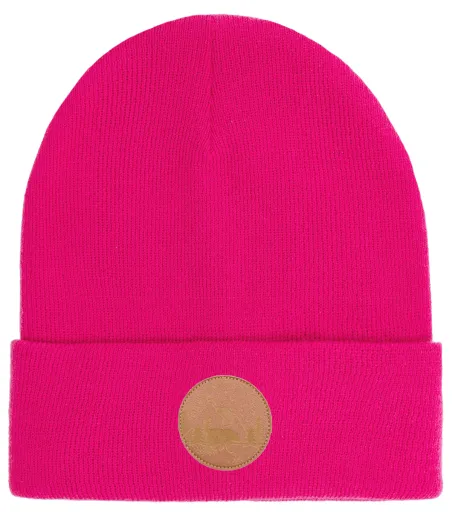 Czapka beanie z bawełny organicznej różowa
