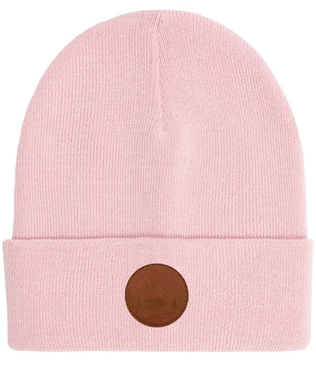 Czapka beanie z bawełny organicznej jasny róż