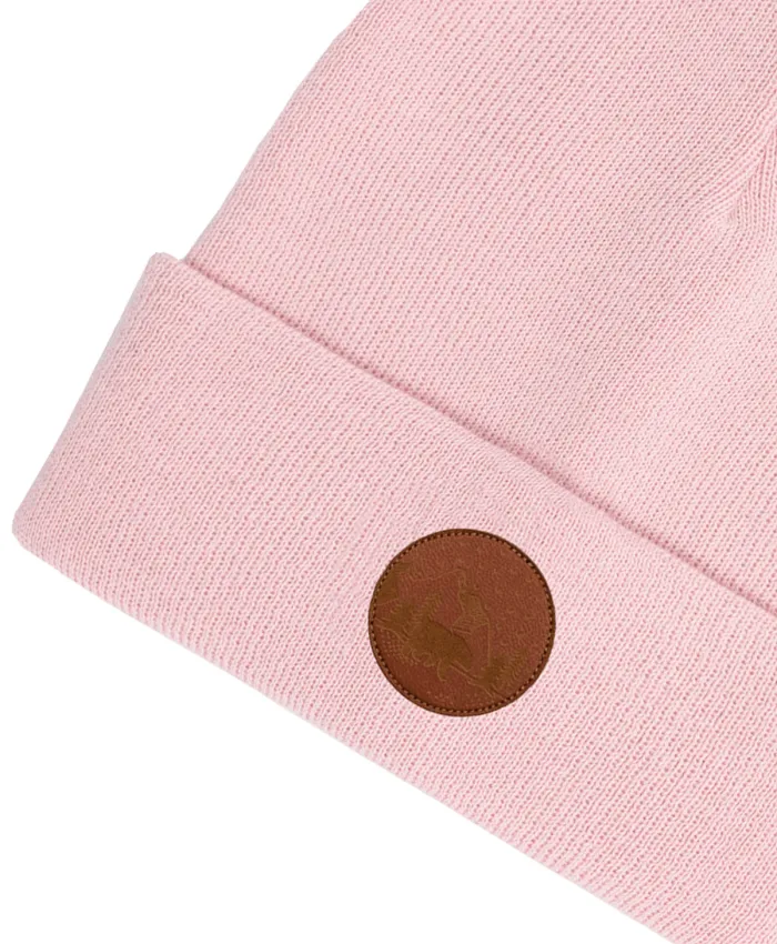 Czapka beanie z bawełny organicznej jasny róż